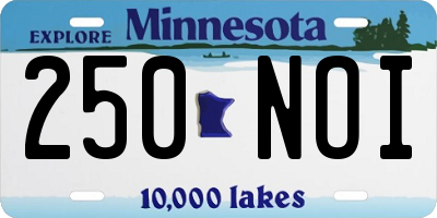 MN license plate 250NOI