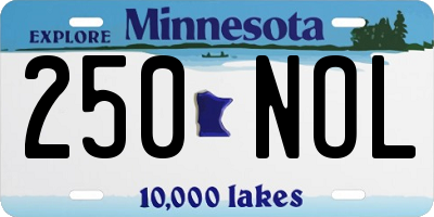 MN license plate 250NOL