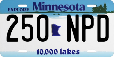 MN license plate 250NPD