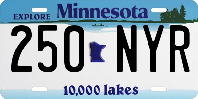 MN license plate 250NYR