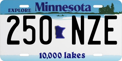 MN license plate 250NZE