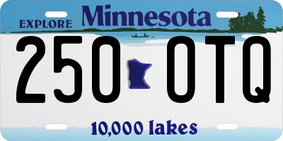 MN license plate 250OTQ