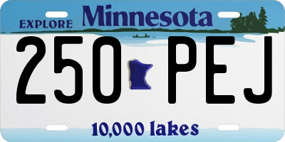 MN license plate 250PEJ