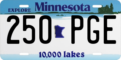 MN license plate 250PGE
