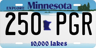 MN license plate 250PGR