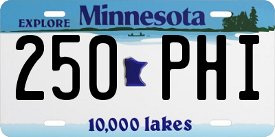 MN license plate 250PHI