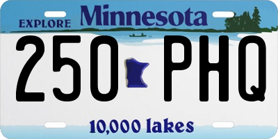 MN license plate 250PHQ