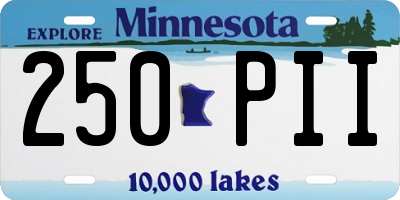 MN license plate 250PII