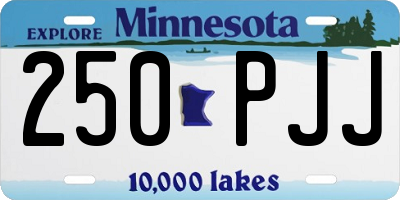 MN license plate 250PJJ