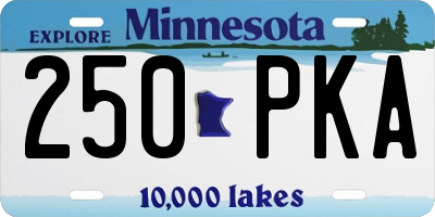 MN license plate 250PKA