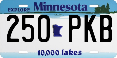 MN license plate 250PKB