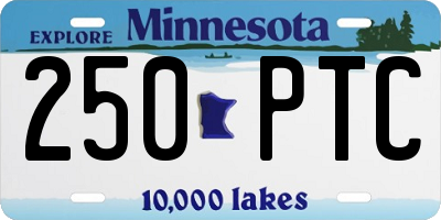 MN license plate 250PTC