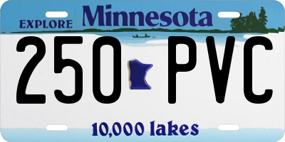 MN license plate 250PVC