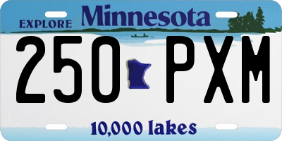 MN license plate 250PXM