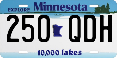 MN license plate 250QDH