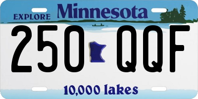 MN license plate 250QQF