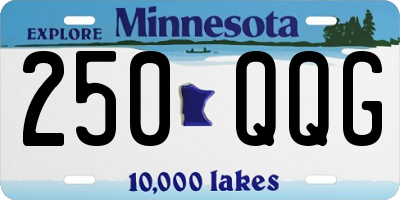 MN license plate 250QQG