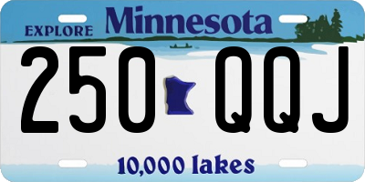 MN license plate 250QQJ