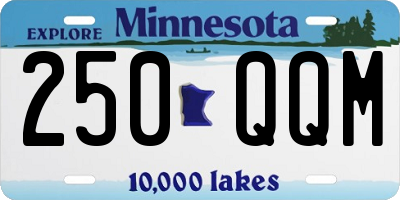MN license plate 250QQM