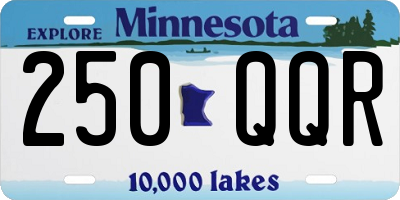 MN license plate 250QQR