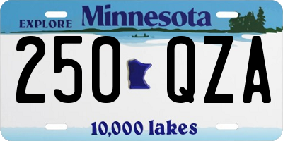 MN license plate 250QZA