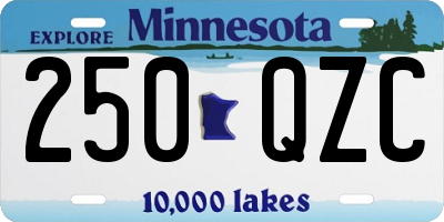 MN license plate 250QZC