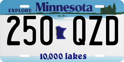 MN license plate 250QZD