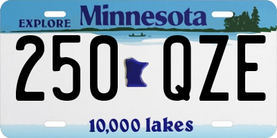 MN license plate 250QZE