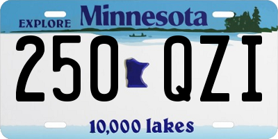 MN license plate 250QZI