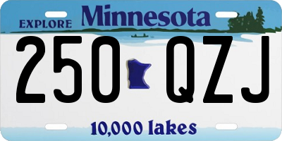MN license plate 250QZJ