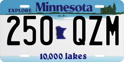 MN license plate 250QZM