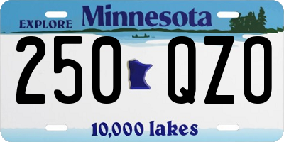 MN license plate 250QZO
