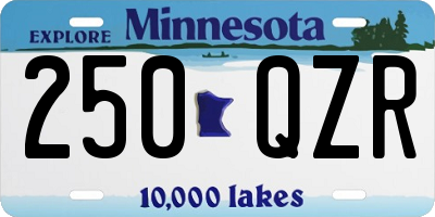 MN license plate 250QZR