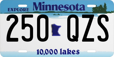 MN license plate 250QZS