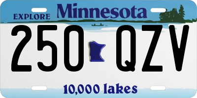 MN license plate 250QZV