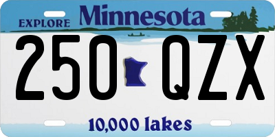MN license plate 250QZX