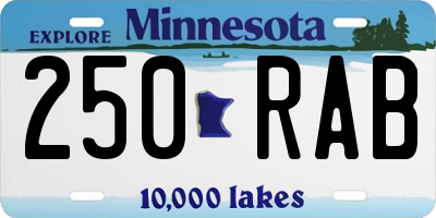 MN license plate 250RAB