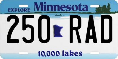 MN license plate 250RAD