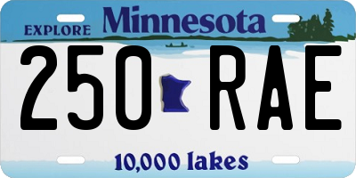 MN license plate 250RAE