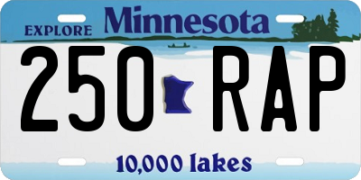 MN license plate 250RAP