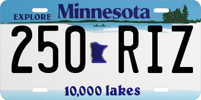MN license plate 250RIZ