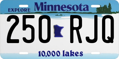 MN license plate 250RJQ