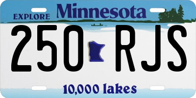 MN license plate 250RJS
