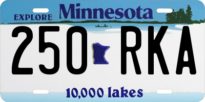 MN license plate 250RKA