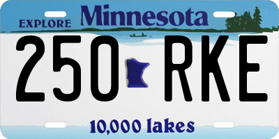 MN license plate 250RKE