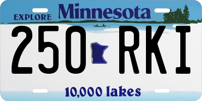 MN license plate 250RKI