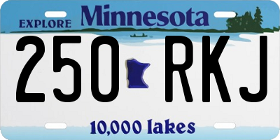 MN license plate 250RKJ