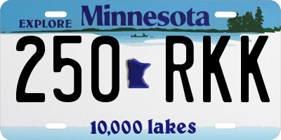 MN license plate 250RKK