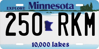 MN license plate 250RKM