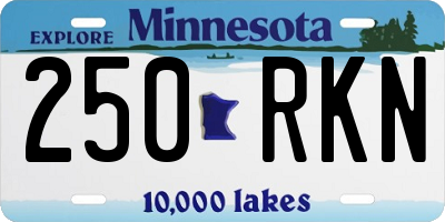 MN license plate 250RKN
